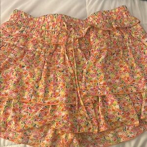 Floral Ruffle Shorts